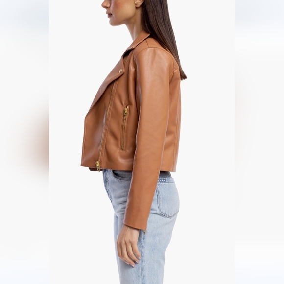 Blank NYC Faux Leather MOTO Jacket Womens - Picture 5 of 7